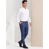 Lars Amadeus Men's Casual Striped Slim Fit Flat Front Contrast Color Trousers - 4 of 4