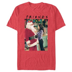 Men's Friends Santa and Monica T-Shirt - 1 of 4