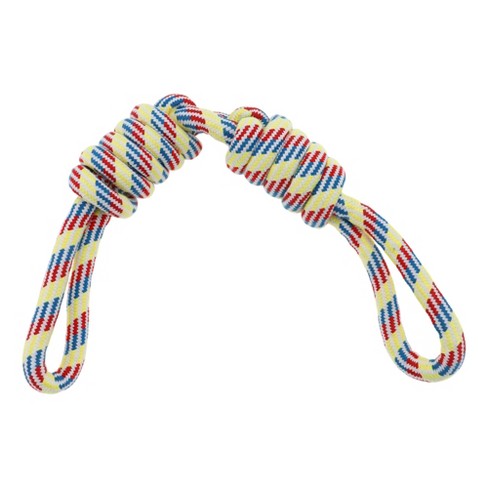 Unique Bargains Knot Shape Dog Chew Rope Red Yellow 1 Pc : Target