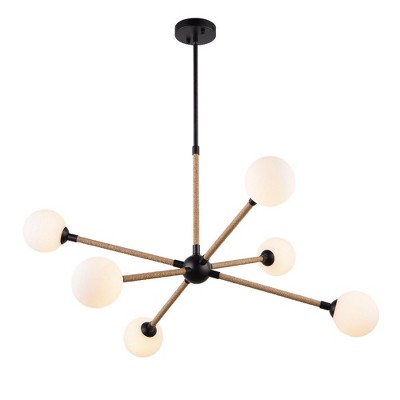 Artcraft Lighting Capilano 6 - Light Chandelier in  Black