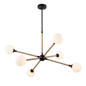Artcraft Lighting Capilano 6 - Light Chandelier in  Black - 1 of 4