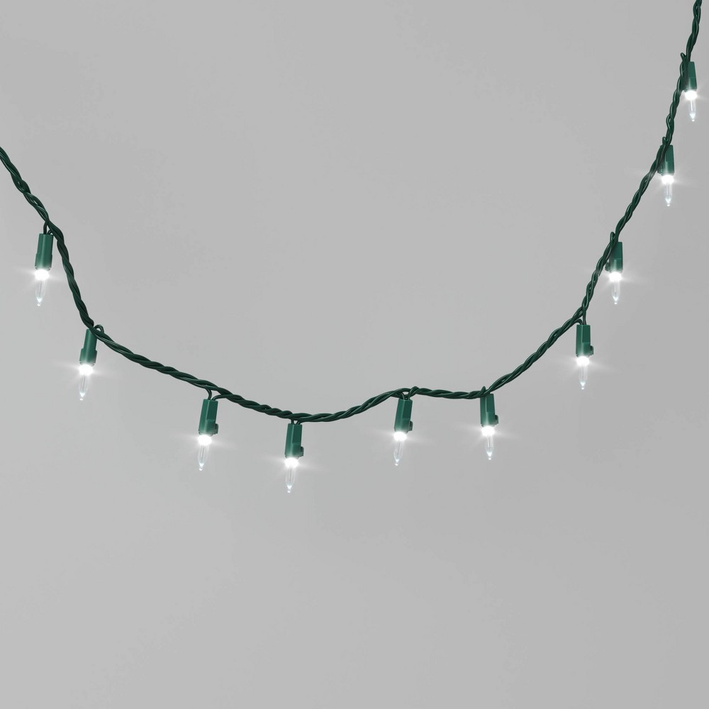 100ct LED Smooth Mini Christmas String Lights Warm White with Green Wire - Wondershop™