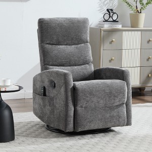 Hrinhom 26.4"W Massage Recliner Chair,Rocker and Swivel Chair - 1 of 4