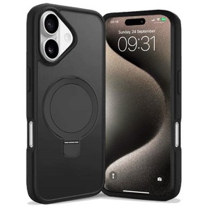 Entronix [Magnetic] Case Compatible with iPhone 17 - Translucent Frosted Matte Gripstand - 1 of 4