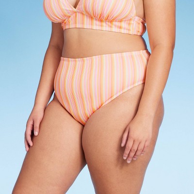 Women's Mid-Rise Full Coverage Bikini Bottom - Wild Fable™ Pink X