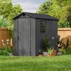 4x6 Ft Plastic Storage Shed with Floor, Resin Outdoor Shed with Window & Lockable Door for Garden and Backyard - 2 of 4