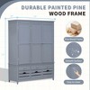 TIRAMISUBEST Traditional Freestanding Wooden Kitchen Pantry, Large Kitchen Storage Cabinet Cupboard with 10 Drawers,8 Door Shelves & 4 Pull-Out Trays - 4 of 4
