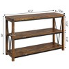 Farmhouse Entryway Table, 47 Inch Console Table with Storage, 3 Tier Wood Console Table for Living Room,  Hallway Table for Foyer, Entryway, Sofa - 4 of 4