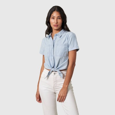 United By Blue Women's Organic Field Guide Shirt - Chambray Blue