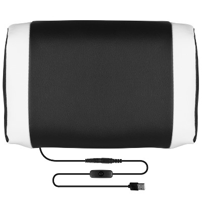 White Ergonomic Reclining Gaming Chair with Massaging Lumbar Support