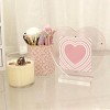 National Brand 4"x6" Heart Acrylic with Magnet Hold Photo Frame Pink - 3 of 3