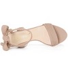 Allegra K Women's Back to College Faux Suede Open Toe Ankle Tie Back Chunky Heel Sandals - 4 of 4