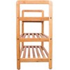 BirdRock Home 3-Tier Free Standing Bamboo Shoe Rack with Handles - image 4 of 4