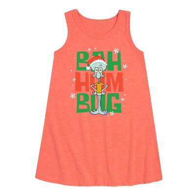 - SpongeBob SquarePants - Squidward Bah Humbug Graphic Sleeveless Aline Dress