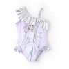 PATPAT Disney Frozen Elsa Toddler Girls One Piece Swimsuits Ruffles UPF 50+ Swimwear Beach Sport Bathing Suit - 2 of 4