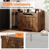 Storage Chest, 30 in /39.4 in/24.8 in/ Toy Chest with Lids, Wood Rattan Toy Box for Boys Girls with Safety Hinge - 3 of 4