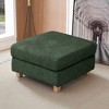 MYINDA Oversized Footrest, Corduroy Upholstery with Wooden Legs, Removable Ottoman for Entryway, Living Room, Sofa Supplemental Seating - 2 of 4