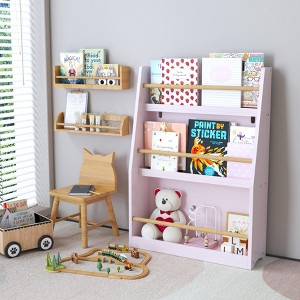KWPZQEB Kids Bookshelf, 3 Tiers Book Shelf for Kids Rooms, Kids Bookcase Rack Wall for Bedroom, Study Living Room - 1 of 4