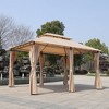 Gulches 13x10 Outdoor Patio Gazebo Canopy Tent with Ventilated Double Roof, Detachable Mosquito Net on All Sides for Lawn, Garden, Backyard, Khaki - 3 of 4