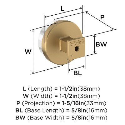Glacio Round Clear and Bronze Cabinet Knob with Mounting Hardware