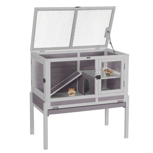 Aivituvin Wooden Hamster Cage| Anti-Chew Design-AIR53-DG/WZ/OC - 1 of 4