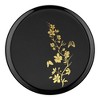 Smarty Had A Party 10" Black w/ Gold Floral Round Plastic Dinner Plates - 120 pcs - 2 of 4