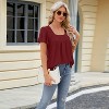 Womens Casual Shirts Loose T Shirts Basic Short Sleeve Crewneck Trendy Tops Cute Clothes Blouse - 4 of 4