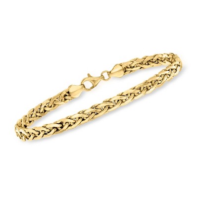 Ross-Simons 14kt Yellow Gold Wheat-Link Bracelet