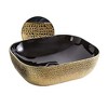 ALFI  Isabella Plus Collection Rectangular Above Mount Basin with an Embossed Exterior, Smooth Interior, and Center Drain - 4 of 4