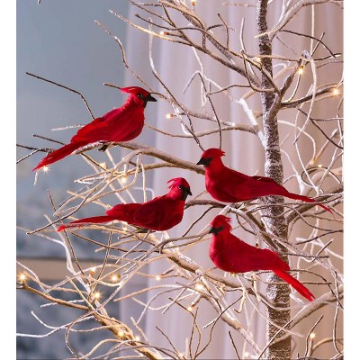 Red Bird with Heart Ornament