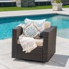 Wicker Outdoor Furniture Swivel Chairs with Cushion, Modern Patio Accent Chair for Porch, Garden or Balcony – Maison Boucle - 2 of 4