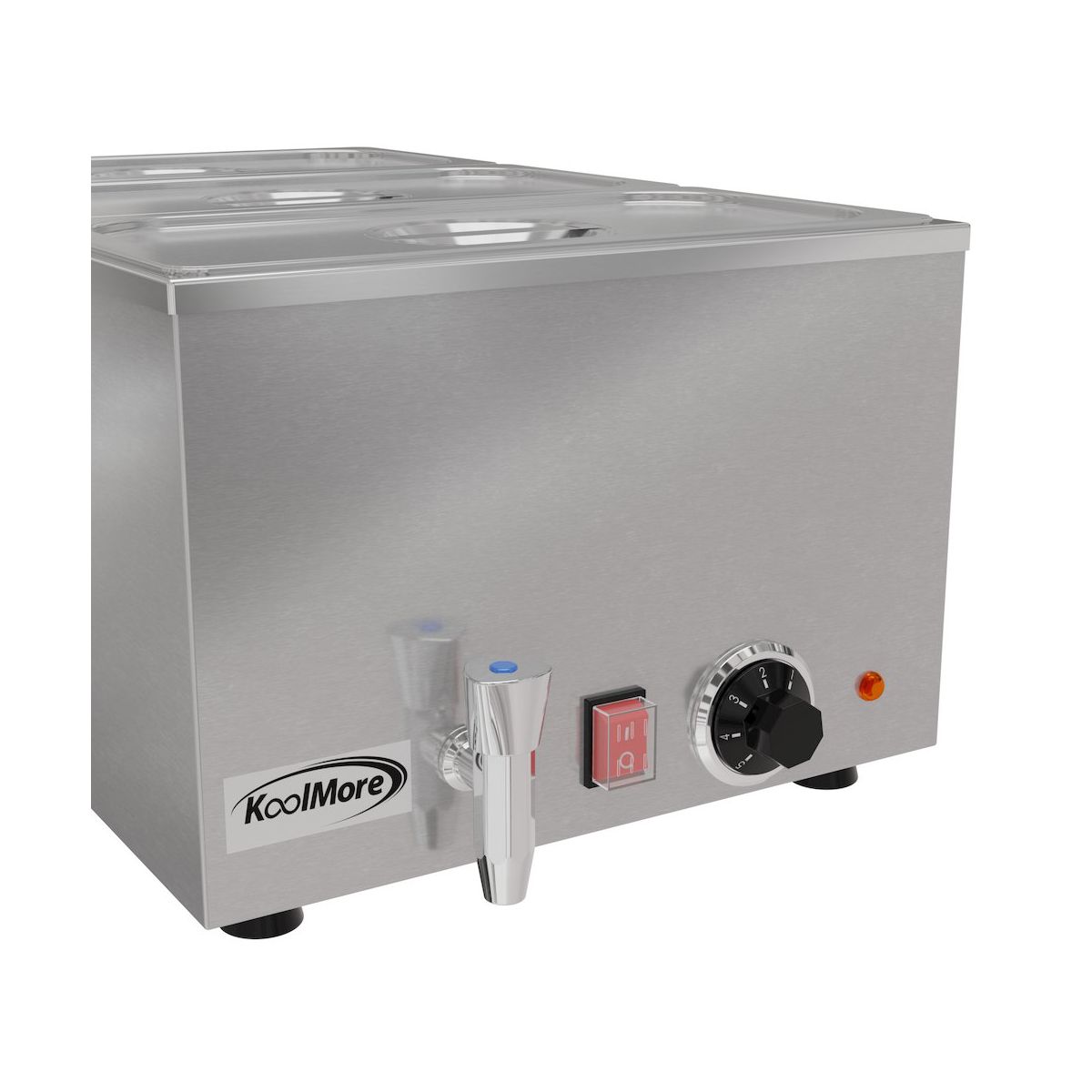 Koolmore 6 Qt. Three-Section Electric Countertop Food Warmer With Faucet - thumbnail 5