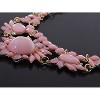 Anna-Kaci Women's Statement Necklace with Resin Stones and Crystal Accents, Gold Tone Chain, Adjustable Length, Bold and Elegant Design - Shark Tooth - 2 of 4