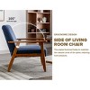 Dolonm Accent Chairs with Side Table, Wood and Fabric Armchairs Side Chair, Lounge Reading Comfy Arm Chair - 4 of 4