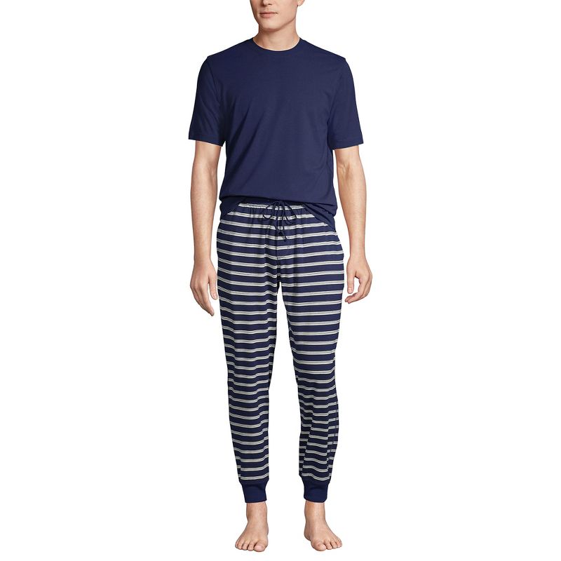 Lands' End Men's Knit Jersey Pajama Sleep Set, 1 of 6