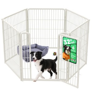 FXW Homeplus Indoor Dog Playpen - Stress-Free and Safe Play,Panels for Puppy and Small Dogs, Black│Patented - 1 of 4