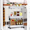 Boersma 3 Tier Bathroom Storage Organizer Laundry Room Utility Cart Mobile Shelving Unit, for Kitchen Office Bathroom Laundry Narrow Places - 2 of 4