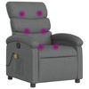 vidaXL Dark Gray Fabric Massage Recliner Chair With Manual Recline And Vibration Massage Function For Ultimate Lounge Comfort - 2 of 4