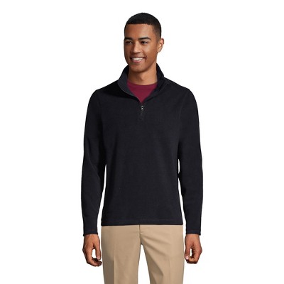 Lands' End School Uniform Men's Lightweight Fleece Quarter Zip Pullover ...