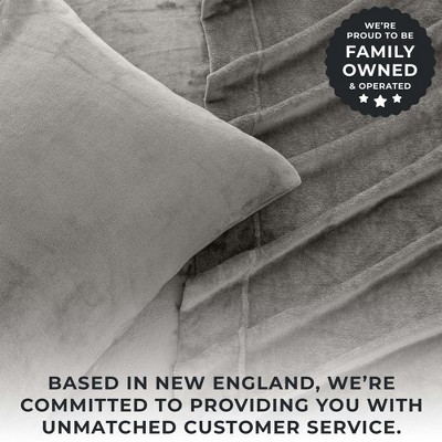 Gray Full Size Ultra Soft Velvet Plush Sheet Set