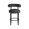 Meridian Furniture,Bordeaux Black Boucle Fabric Stool, Set of 2 - 3 of 4