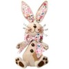 The Lakeside Collection Easter Bunny Plush Poseable Sitting Decor In Pink Or Yellow Floral - 3 of 4