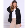 INSPIRE CHIC Women's Button Down Long Sleeve Pointed Collar Corduroy Shirts - 4 of 4