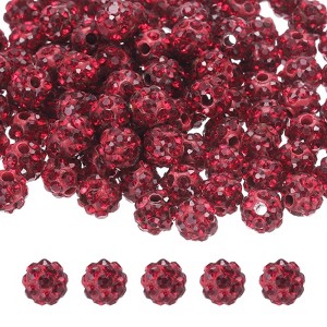 Unique Bargains Pave Crystal Sparkly Round Necklace Bracelet Rhinestone Beads 100 Pcs - 1 of 4