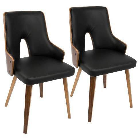 Set of 2 Stella Mid Century Modern Dining Chair Black - Lumisource - image 1 of 4