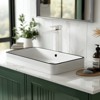 Cobbe Brushed Nickel Bathroom Vessel Sink Faucet Waterfall Single-Hole Installation Faucet Single Handle with Pop-Up Drain - 2 of 4
