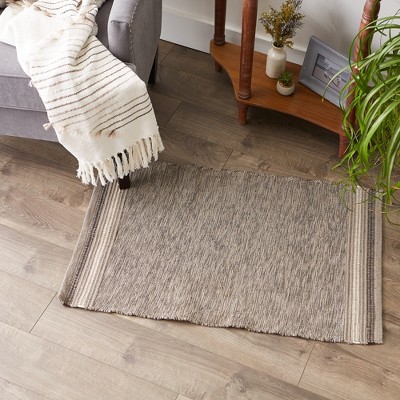 Stone Variegated Handwoven Recycled Cotton 2x3 Ft Area Rug