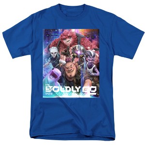 Star Trek Prodigy Boldly Go Poster Adult T-Shirt Royal - 1 of 4
