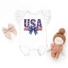 The Juniper Shop Coquette USA Bow Flutter Sleeve Bodysuit - 2 of 4