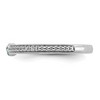 Black Bow Jewelry 14k White Gold, Aquamarine & 1/8 Ctw Diamond Stackable Ring - 3 of 4